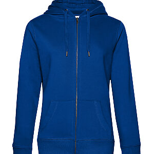 B&C Queen zipped hooded - Royal, XS