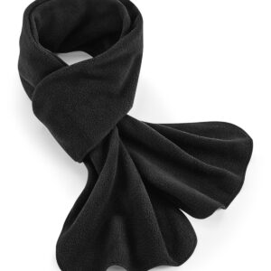 Recycled fleece scarf - Black, One size