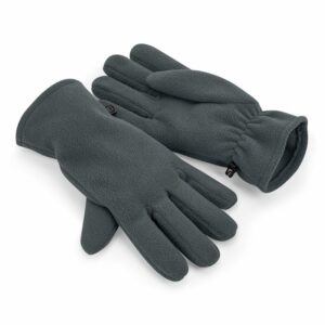 Recycled fleece gloves - Steel* Grey, S/M