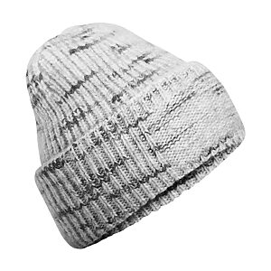 Chunky knit reverse patch beanie - Cloudy Haze, One size