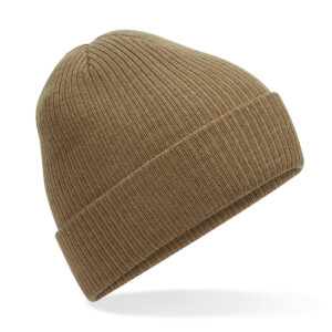 Polylana® ribbed beanie - Biscuit, One size
