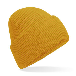 Classic engineered deep-cuffed beanie - Mustard, One size