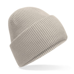 Classic engineered deep-cuffed beanie - Natural Stone, One size