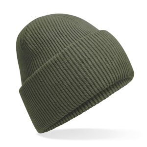Classic engineered deep-cuffed beanie - Olive Green, One size