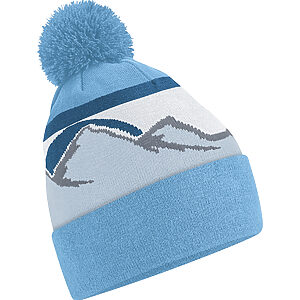 Mountain peaks pom pom beanie - Glacier Peaks, One size