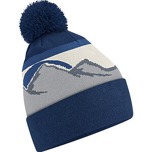 Mountain peaks pom pom beanie - Rocky Peaks, One size