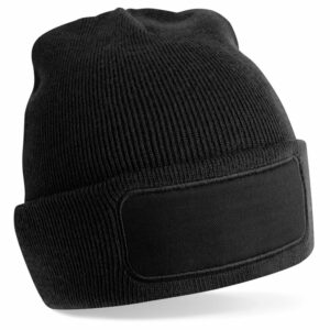 Recycled original patch beanie - Black, One size
