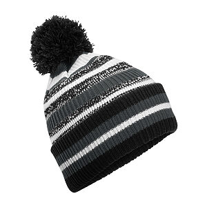 Multi-sport fan beanie - Black/Graphite Grey/White, One size