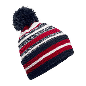 Multi-sport fan beanie - French Navy/Classic Red/White, One size