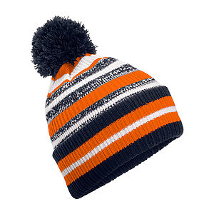 Multi-sport fan beanie - French Navy/Orange/White, One size