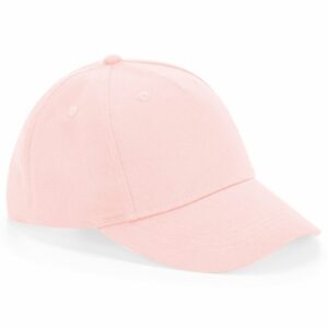 Junior organic cotton 5-panel cap - Powder Pink, One size