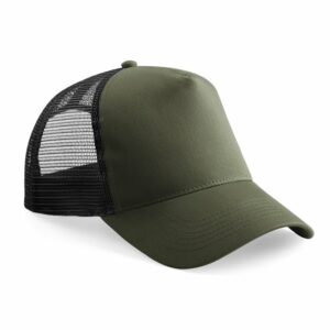 Junior snapback trucker - Olive Green/Black, One size