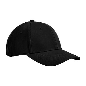 EarthAware® junior classic organic cotton 6-panel cap - Black, One size