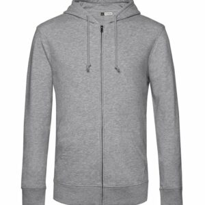 B&C Inspire Zipped Hood - Heather Grey, S