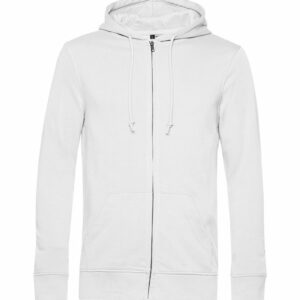 B&C Inspire Zipped Hood - White, S