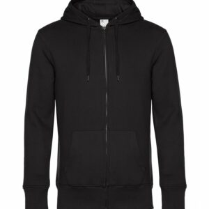 B&C KING Zipped Hood - Black Pure, XS