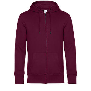 B&C KING Zipped Hood - Dark Cherry, XS