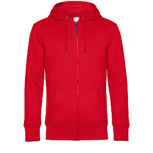B&C KING Zipped Hood - Red, XS