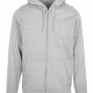 Basic zip hoodie - Heather Grey, XS