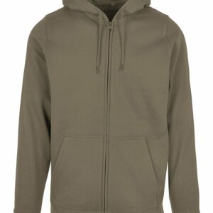 Basic zip hoodie - Olive, XS