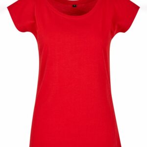 Women's wide neck tee - City Red, XS