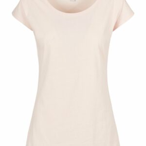Women's wide neck tee - Pink, XS