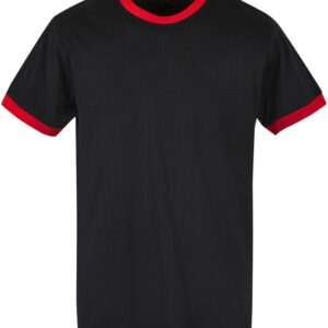 Ringer tee - Black/City Red, XS