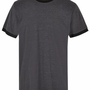 Ringer tee - Charcoal/Black, XS