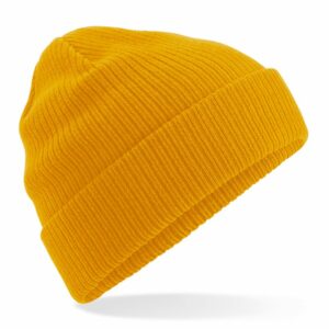 Organic cotton beanie - Mustard, One size