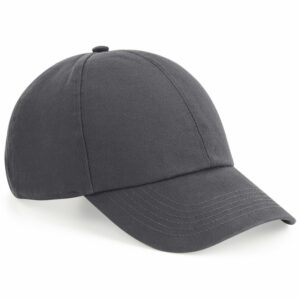 Organic cotton 6-panel cap - Graphite* Grey, One size