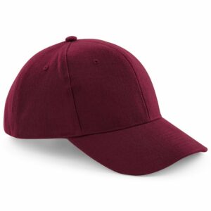 Pro-style heavy brushed cotton cap - Burgundy, One size