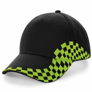 Grand Prix cap - Black/Lime Green, One size