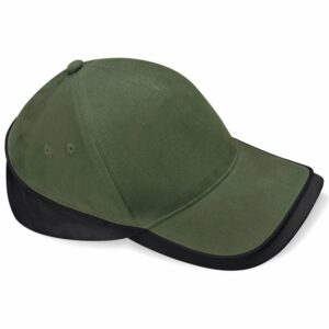Teamwear competition cap - Olive Green/Black, One size