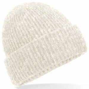Cosy ribbed beanie - Almond Marl, One size