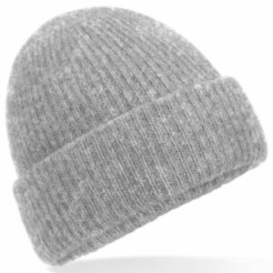 Cosy ribbed beanie - Grey Marl, One size