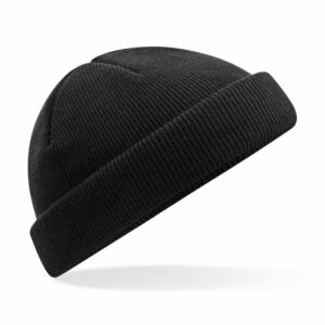 Recycled mini fisherman beanie - Black, One size