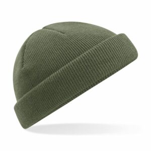 Recycled mini fisherman beanie - Olive Green, One size