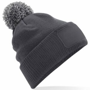 Snowstar® patch beanie - Graphite Grey/Light Grey, One size