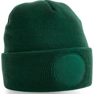 Circular patch beanie - Bottle* Green, One size