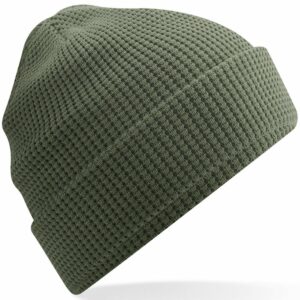 Bc52n Olivegreen Ft Organic cotton waffle beanie – Olive Green Green, One size