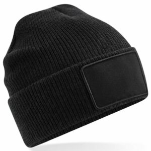 Removable patch Thinsulate™ beanie - Black, One size