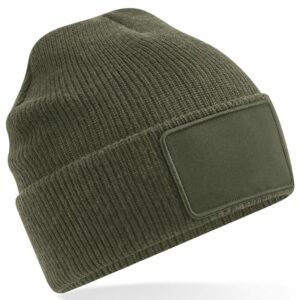 Removable patch Thinsulate™ beanie - Military Green, One size