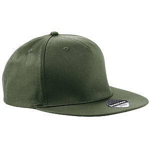 5-panel snapback rapper cap - Olive Green, One size