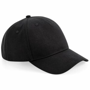 Organic cotton 5-panel cap - Black, One size