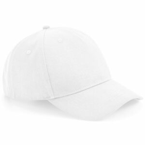 Organic cotton 5-panel cap - White, One size