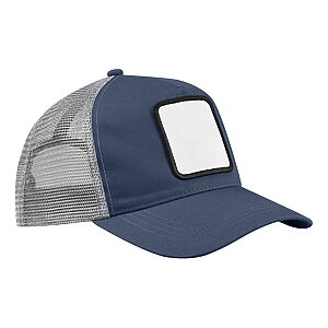 Appliqué patch 5-panel trucker - Slate Blue/Light Grey, One size