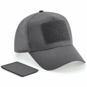 Removable patch 5-panel cap - Graphite* Grey, One size