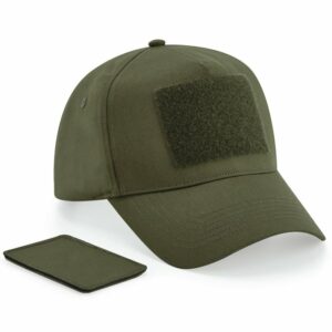 Removable patch 5-panel cap - Military Green, One size