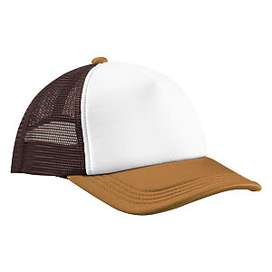 Retro 5-panel trucker - Chocolate/Dark Amber, One size