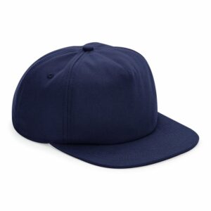 Organic cotton unstructured 5-panel cap - Oxford Navy, One size